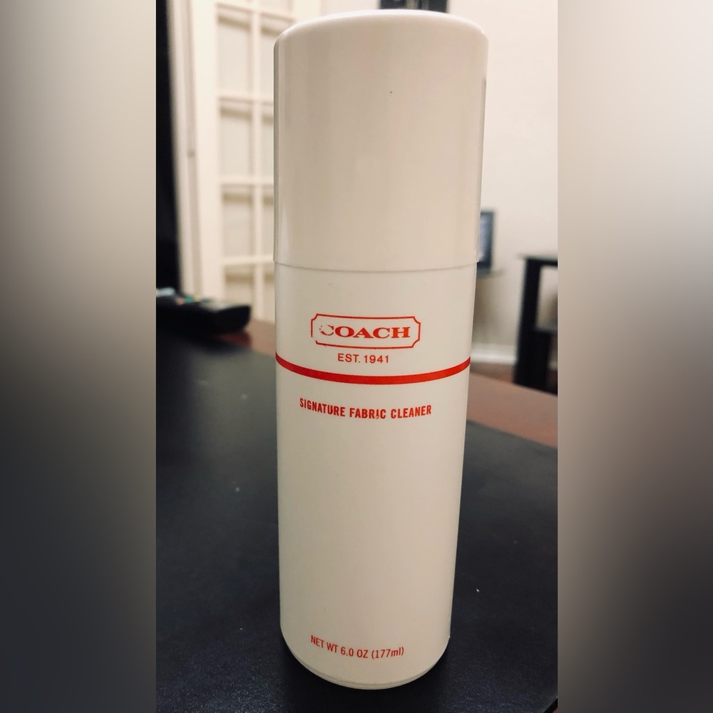 Coach Fabric Cleaner with Red Text